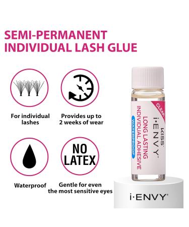 Buy Kiss I Envy Clear 03 Eyelash Adhesive (3 Pack) - 0.21 oz (6ml) - Ideal for Individual Lashes - International Shipping Available - Buy Online on GoSupps.com