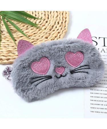 2 Pcs Animal Sleep Eye Mask Cute Funny 3D Soft Fluffy Cartoon Eye Mask Elastic Eye Cover Eye Shade Sleeping Mask for Travel Sleepover Pajamas Slumber Party Favors Accessories - Buy Online on GoSupps.com