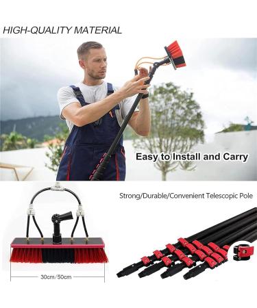 Telescopic Brush Window Cleaning Pole Water Fed Telescopic Brush Extendable Cleaner Extendable Extended Extension Brush Squeegee Equipmen (Color : 50cm Size : 3.6M) (30cm 5.4M) - Buy Online on GoSupps.com