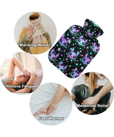 Naanle Halloween Black Cats Hot Water Bottle | 1L Transparent Heat & Cold Therapy | Pain Relief & Comfort - Buy Online on GoSupps.com
