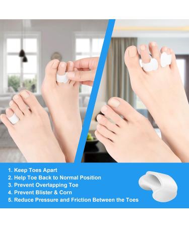 Hoogoo Pinky Gel Toe Separators 10Pcs Silicone Toe Spacers Small Toe Protector Spreader Cushions for Curled Overlapping Separate Toe Correct Hammer Toes Protect Toes 10 Count (Pack of 1) - Buy Online on GoSupps.com