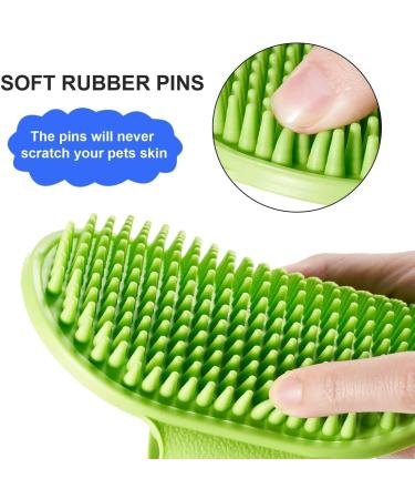 Pet Dog Grooming Brush - Dog Bath Brush - Cat Grooming Brush - Dog Washing Brush - Rubber Dog Brush - Dog Hair Brush - Dog Shedding Brush - Pet Shampoo Brush-Massage Rubber Comb with Adjustable Ring (green) - Buy Online on GoSupps.com