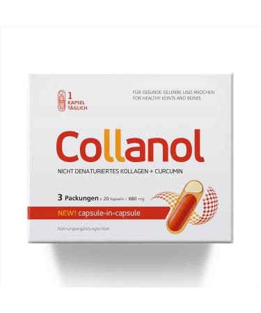 Collanol: Advanced 3D Collagen & Curcuma Liquid Formula for Healthy Joints - Double Capsule 3-Pack | International Shipping Available - Buy Online on GoSupps.com