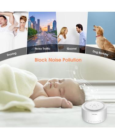White Noise Sound Machine with 30 Non-looping Sounds | 36-Level Volume | Memory Function and Timer | Touch Night Light | for Adults, Baby, Elder - Buy Online on GoSupps.com