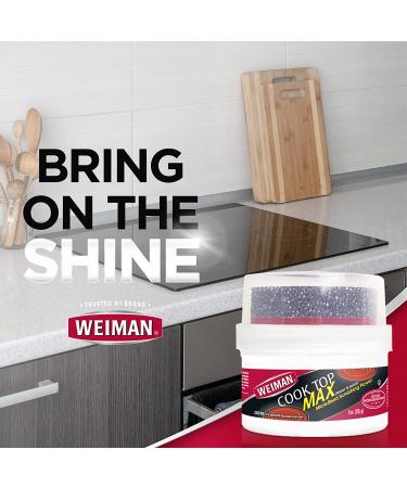 Weiman Cooktop Cleaner Max - 9oz - Removes Burned-On Food, Grease and Watermarks for Sparkling Glass Cooktops - Buy Online on GoSupps.com