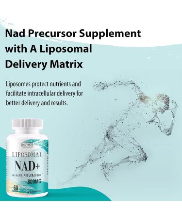 Liposomal NAD+ with Trans-Resveratrol - 800 mg per Serving | 60 Softgels | Optimal Absorption & Energy Support | Pack of 2 - Best International Shipping - Buy Online on GoSupps.com