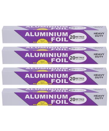 Lineslife Aluminum Foil Heavy Duty Thicker Non-Stick Aluminum Foil Wrap 12"x65' Foil Aluminum Roll 65 Sq Ft (Pack of 4)
