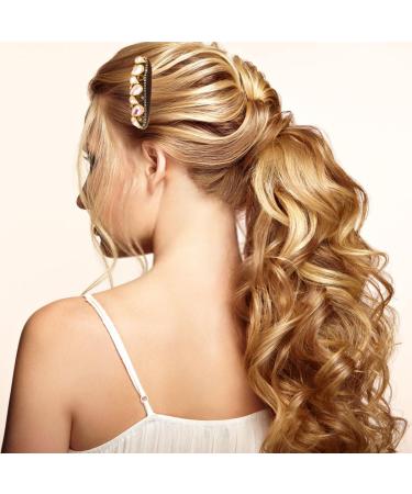 scicent Hair Barrettes 2 Pieces Girls Fashion Glitter Crystal Hair Grips Make Up Hair Accessories Embellished Rhinestone No-Slip Wedding Hair Pins Bridal Snap Hair Clips - 26613 - Buy Online on GoSupps.com