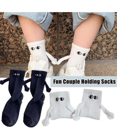ZEROYOYO Magnetic Suction Couple Socks - Hand in Hand Cartoon Design for Women - Buy Online on GoSupps.com