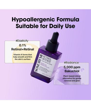 SOME BY MI Retinol Intense Reactivating Serum 50ml S rum cor en au bakuchiol & r tinol Raffermit la peau r duit les pores et les signes de l' ge Soin cor en 50 ml (Lot de 1) - Buy Online on GoSupps.com
