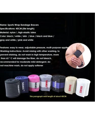 Adjustable Black Wrist Bandage Support Brace for Men | Elastic Stretchy Gym Training Straps & Safety Protector - Buy Online on GoSupps.com