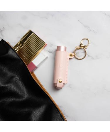 BOTIZR TSA-Approved Mini Hand Sanitizer Holder Keychain - Refillable Spray Bottle, Leak Proof, Black Leather - Buy Online on GoSupps.com