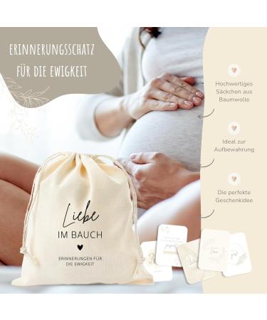 Meinbaby123 Milestone Cards for Pregnancy | 42 High-Quality Photo Cards Set with Cotton Bag | Perfect Gift for Expecting Moms - Buy Online on GoSupps.com