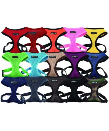 Puppia Soft Dog Harness, Breathable Mesh, Adjustable Chest Belt, Red - Size M (Neck 12, Chest 16-22) - Buy Online on GoSupps.com