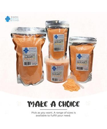 Baking Beauty and Beyond Premium Peach Floss Sugar - Natural Ingredients for Cotton Candy - 800g Bulk Floss Sugar - Perfect for Every Occasion - Buy Online on GoSupps.com