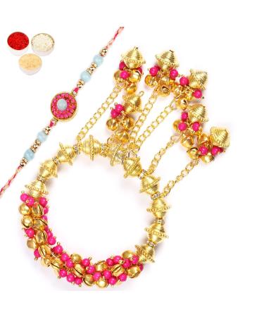 Ghasitaram Gifts Rakhis Online - Rakhi for Brother-PG-22 Bhaiya Bhabhi Rakhi Rakhi Set only