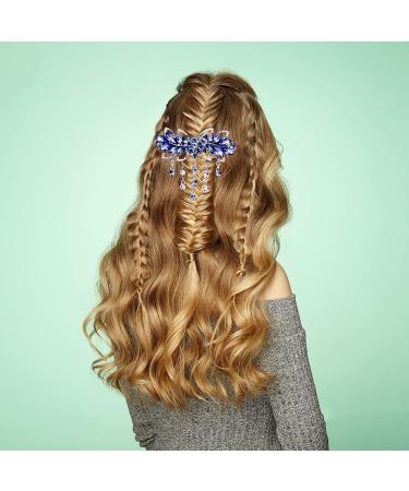 Crystal Hair Clips Metal Snap Hair Clips Thin Thick Hair Holder Hair Clips for Women Girls Hair Styling Accessories ( 1 pack) (Purple) - Buy Online on GoSupps.com