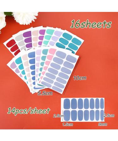 Flofia Nail Ticker - Self-Adhesive 16 Sheet Full Cover Nail Film & Art Stickers for Gel Nails | Manicure Foil Nail Art - Buy Online on GoSupps.com