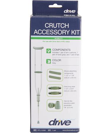 Drive Medical Crutch Accessory Replacement Kit - Universal Crutches, Gray - Buy Online on GoSupps.com