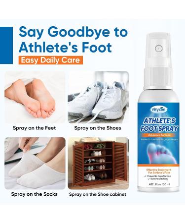 Effective Athlete's Foot Spray for Itching and Odor Removal - Fungi Treatment - Buy Online on GoSupps.com