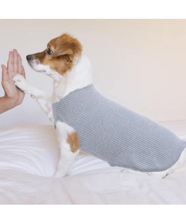 Hjumarayan Dog Sweater for Small Dogs | Washable & Elastic Striped Shirt for Chihuahua & Yorkshire Terrier | Light Blue XXS - Buy Online on GoSupps.com