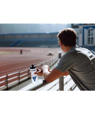 VETRA 22oz Sports Squeeze Water Bottle - Leak Proof Valve, BPA-Free Polypropylene - Ideal for Running, Cycling, Soccer & Football - Buy Online on GoSupps.com