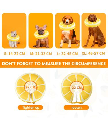 Suplutux Inflatable Hinge Dog & Cat Collar - Adjustable Leak Protection & Comfort for Recovery | Anti-Blocking View - Size S Yellow - Buy Online on GoSupps.com