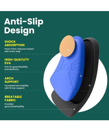 Welnove Premium Plantar Fasciitis Heel Inlays | Ultimate Bow Support for Heel Pain Heel Spur & Achilles Tendonitis - Unisex Size 36.5-40 (1 Pair) - Buy Online on GoSupps.com