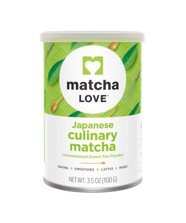 Matcha Love Culinary Matcha 3.5 Ounce Finely Milled Green Tea Leaves, Japanese Style Matcha Powder