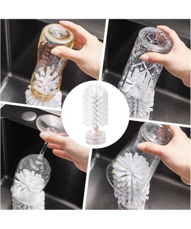 Shakven Suction Cup Brush Cleaner Glass Cup Washer | Portable Turtle Scrub Brush Glass Bottle Bristle Brush for Glassware Wine Glass Bottles - Buy Online on GoSupps.com