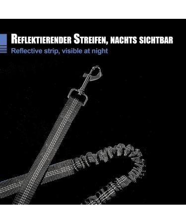 Snocyo Jogging Leash for Medium & Large Dogs - Elastic Reflective Dog Leash with Double Handle & Waist Belt - Perfect for Active Pet Owners - Buy Online on GoSupps.com