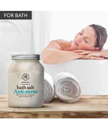 Buy Anti-Stress Bathing Salt 1300g | Sea Salt with Rosemary & Juniper Oil | Relax & Improve Sleep | Wellness Body Care Additive - Buy Online on GoSupps.com