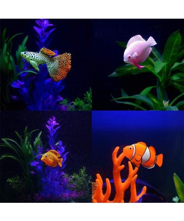 Buy Wenxiaw Artificial Goldfish for Aquariums - 4 Pack Bright Silicone Fake Fish with Suction Cups | Ideal Aquarium Decoration - Buy Online on GoSupps.com