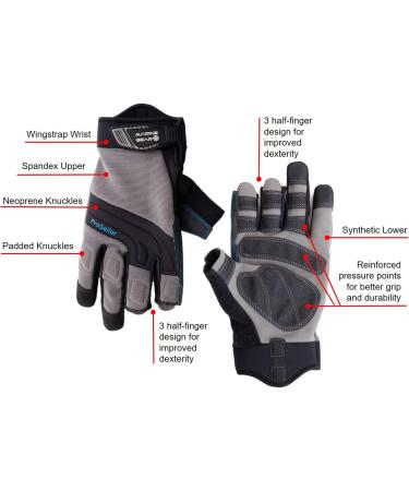 Large Marine Gear Sailing Gloves - Enhanced 3-Finger Dexterity and Superior Grip - Buy Online on GoSupps.com