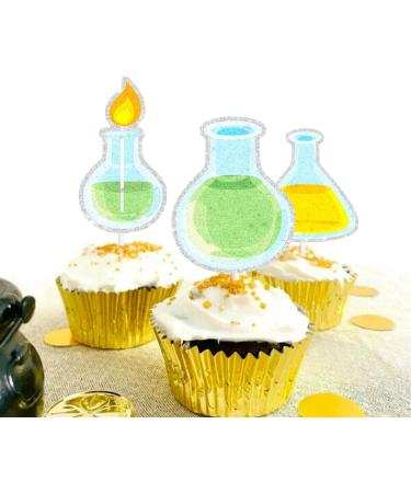 Lab Themed Cupcake Toppers 18-PC Set - Perfect for a Boy or Girl Chemistry Birthday Party School Lab Party or Scientist Themed Baby Shower Party Decoration beaker - Buy Online on GoSupps.com