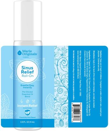 Marie Originals Breathe Blend Essential Oils Sinus Roll on | Natural Eucalyptus Peppermint Lavender Essential Oil Roll on | Aromatherapy Support for Clear Breathing Head Ease Relaxation | 10 mL - Buy Online on GoSupps.com