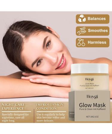 Znnhnn Glow Mask with coffee oil brightening face mask coffee oil antiwrinkle night care cream against pigment spots deep cleansing and moisture care reduces visible pores Color4 - Buy Online on GoSupps.com
