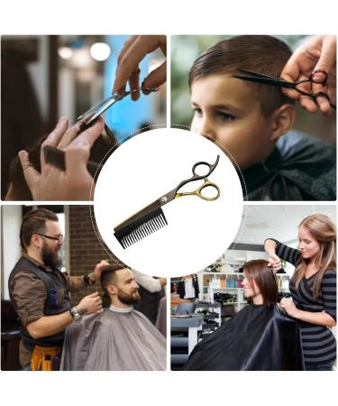 Hair Cutting Scissors 2 in 1 Hair Trimming Scissors Detachable Comb Ultra - Hair Cutting Tools Multipurpose Salon Hairdressing Shears for Precise Cutting Black Copper - Buy Online on GoSupps.com