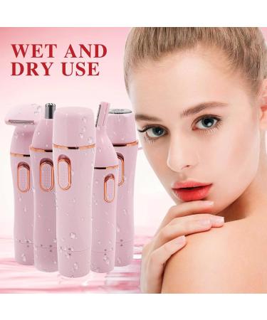 Nose Hair Trimmer for Women - 4 in 1 Rechargeable Facial Hair Removal Bikini Trimmer & Shaver for Sensitive Skin | Perfect for Eyebrows Upper Lip Arms Legs Underarm - Buy Online on GoSupps.com