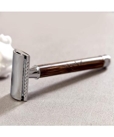 Bambuswald Eco-Friendly Bamboo Handle Razor for Women - Sustainable Wet Razor for Legs Armpits & Intimate Areas - Skin-Friendly Blades - Buy Online on GoSupps.com