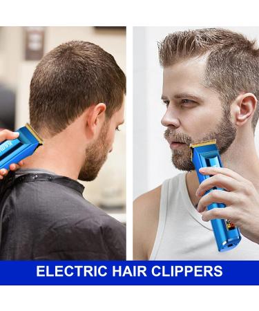 KEMEI Blue Hair Clippers for Men Cordless Clippers for Hair Cutting Professional Barber Clippers USB Rechargeable Wireless Haircut Clippers km-075 - Buy Online on GoSupps.com