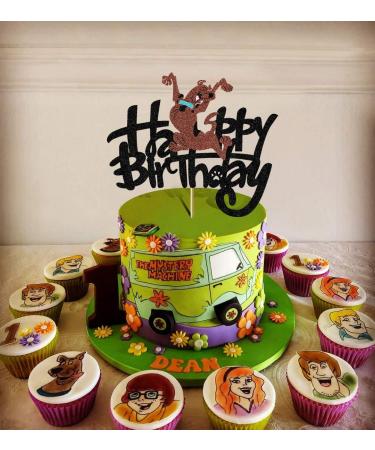 Brown Dog Cake Topper Glitter Cute Cartoon Dog Birthday Cake Decorations for Girls Boys Dog Party Decorations Birthday Party Supplies - Buy Online on GoSupps.com