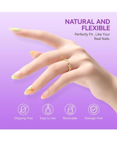 Gelike EC Extra Short Almond Soft Gel Nail Tips Kit - 240 Pieces Full Cover False Nails for Soak Off Extensions - Clear Ultra-Thin Design - Pre-buff PMMA Resin - 12 Sizes - Buy Online on GoSupps.com