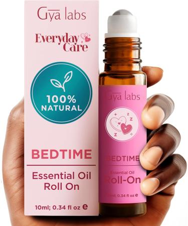 Lavender & Bedtime Oil Roll On Set - Aromatherapy Grade Essential Oils Set - 2x0.34 fl oz - Gya Labs - Buy Online on GoSupps.com