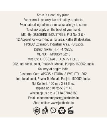 Just Herbs Long Stay Non Sticky Makeup Fixer Setting Spray for Face Makeup with Aloevera and Green Tea 100 ml - Buy Online on GoSupps.com