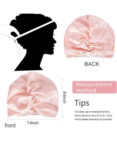 Mulberry Silk Double-Sided Hair Wrap Bonnet for Curly Hair | Pink Silk Sleep Cap - Buy Online on GoSupps.com