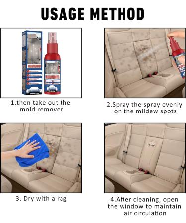 KOAHDE Car Interior Mould Cleaning Spray Automotive Interior Mold Cleaner Automotive Mold Cleaner Spray Revolutionary Mould Remover Spray Mold and Mildew Remover Gel Automobile Mold Remover Spray - Buy Online on GoSupps.com