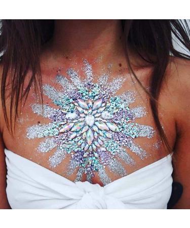 Ludress Festival Mermaid Crystal Body Stickers - Rhinestone Chest Jewels for Women and Girls - Buy Online on GoSupps.com