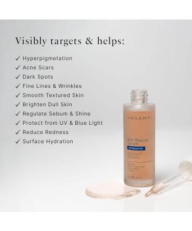 VASANTI Skin Rescue Serum - 5% Niacinamide | Hydrating & Brightening for All Skin Types | International Shipping Available - Buy Online on GoSupps.com