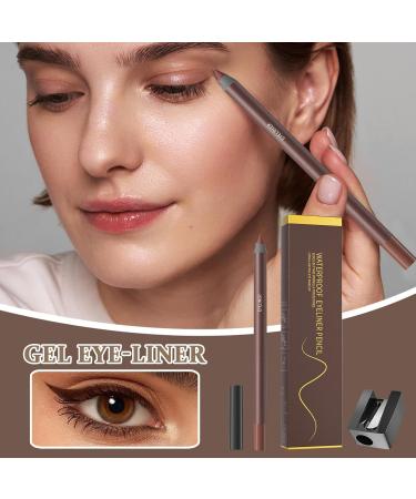  Luckxing Eye Pencil Gel Eye Pencil with Sharpener Long-Lasting Waterproof Anti-Smear Cosmetic Liner for Women and Girls - Buy Online on GoSupps.com
